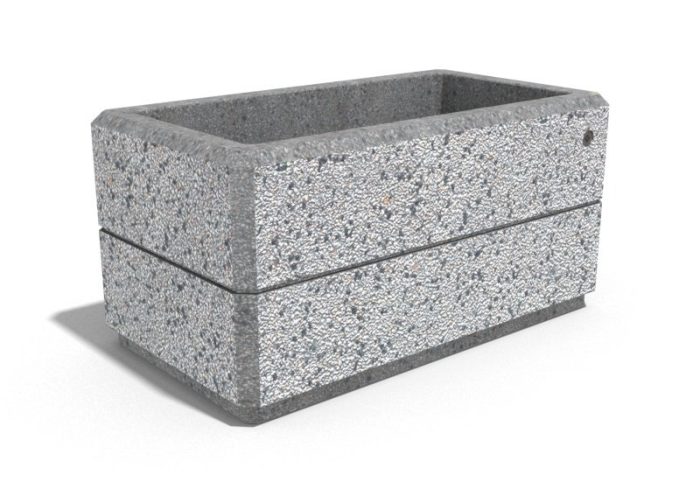 Encho - Правоъгълни бетонни кашпи
